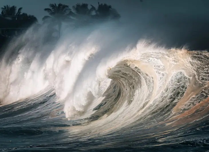 Inondation, houle à la Réunion